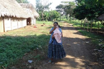 A local lady in a typical small village in Nicaragua
