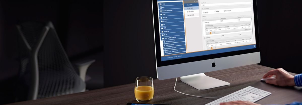 Time and Attendance Apple iMac desktop